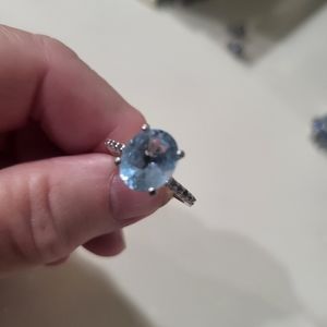 blue topaz ring size 8